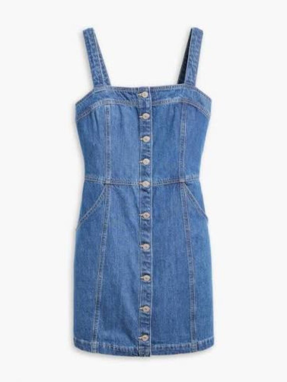Levi's Blue Denim Button-Front Sundress